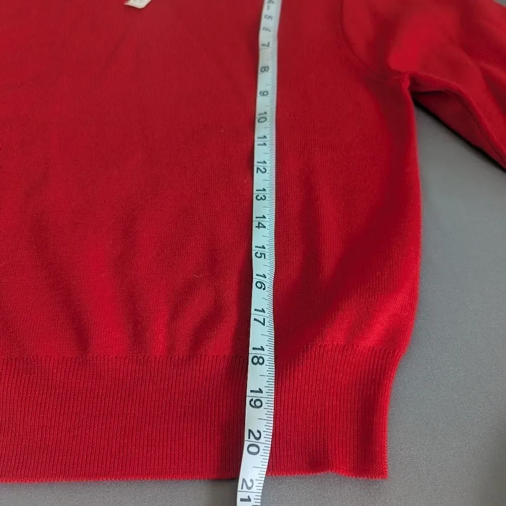 Madewell Red Merino Wool Sweater XS NWT